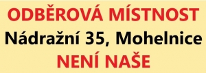 Odběrová místnost Nádražní 35, Mohelnice nepatří k nám